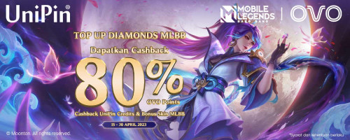 Mainkan All Star Lucky Draw Bareng MLBB & OVO di UniPin Cashback 80% OVO Points + Cashback Hingga 10Ribu UniPin Credits + Bonus Skin MLBB!